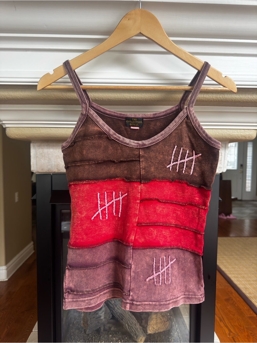 The Royal Collection Y2K Patchwork Cami Mall Grunge alt girl Indie Sleaze Small